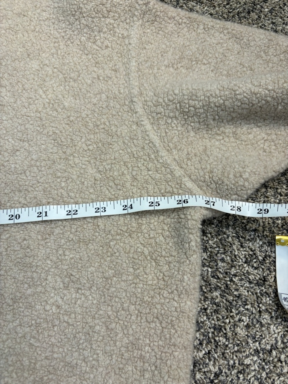 Outdoor Voices Mega Fleece Wool Blend Beige Crewneck Sweatshirt Women’s XL - Picture 8 of 9